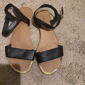 Black with ankle straps